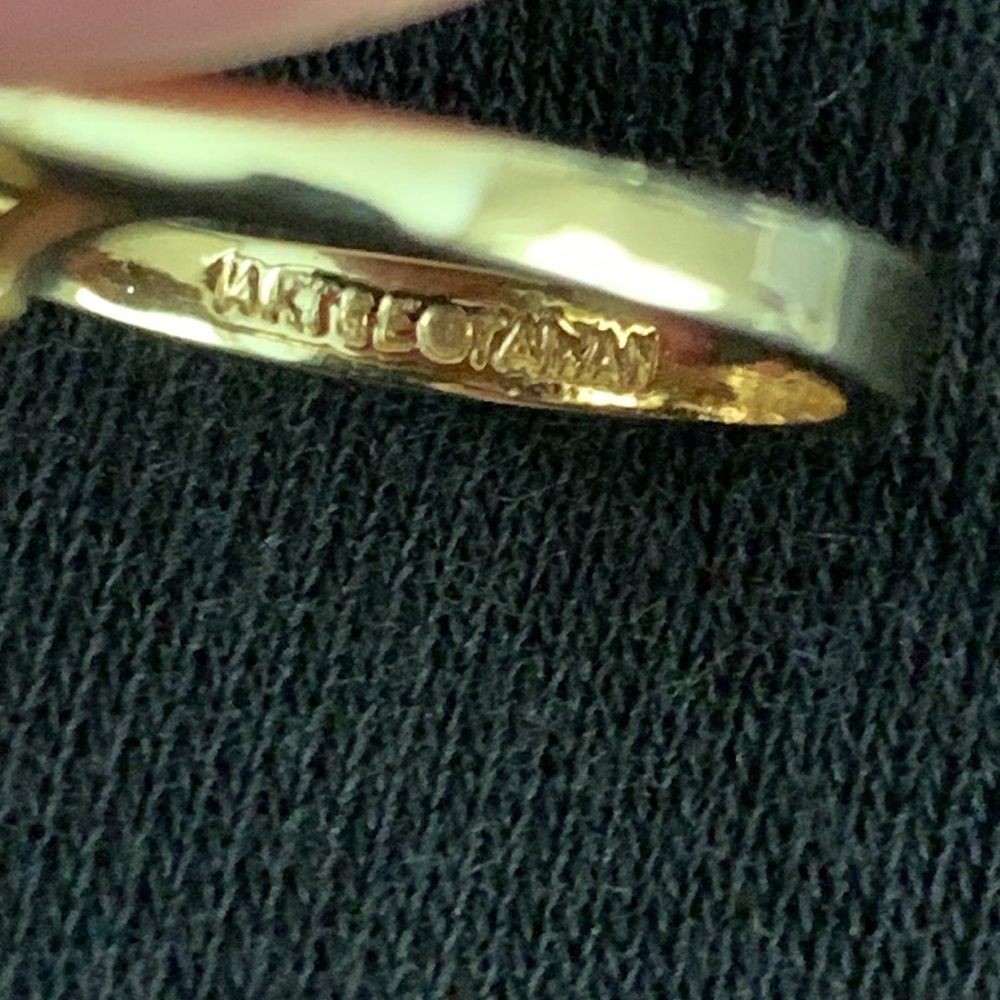 14K gold plated purple cz ring size 6 - Picture 5 of 7